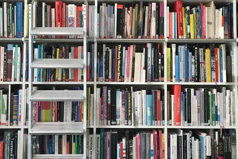 Bücher im Bücherregal