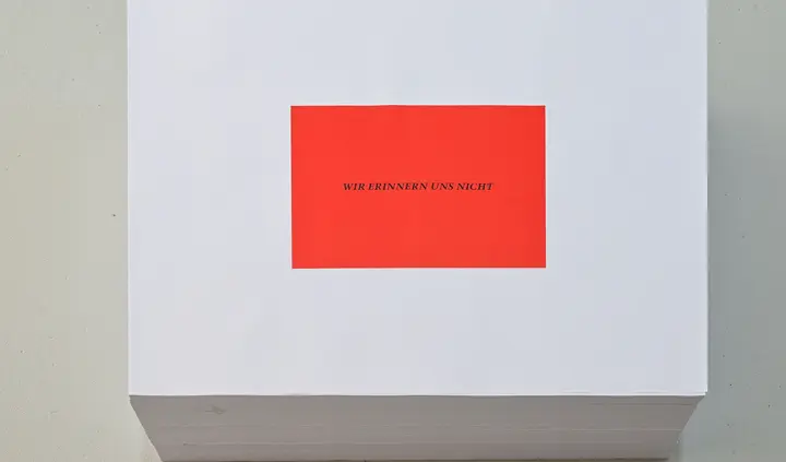 Felix Gonzalez-Torres, "Untitled" (Wir erinnern uns nicht), 1991