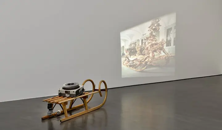 Rodney Graham, Continous Transformation of the Form of a Child‘s Sled into that of Another, 2000