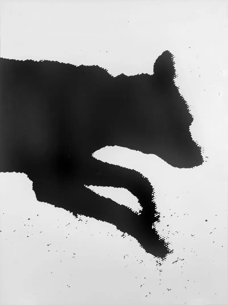 Silhouette eines Hundes 